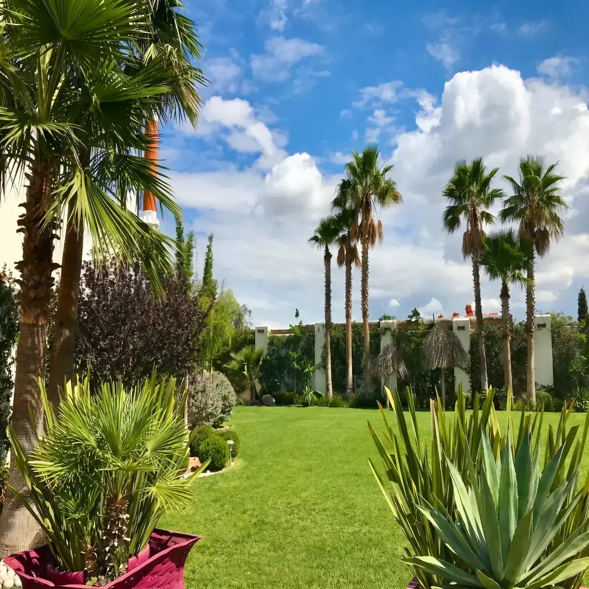 Jardines paisajísticos de lujo en Hacienda de Samotracia